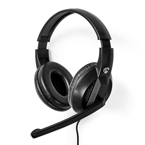 Nedis Cuffie Per Pc | Informazioni Sull'Orecchio | Stereo | Usb Type-A/Usb Type-C™ | Microfono Pieghevole | Nero