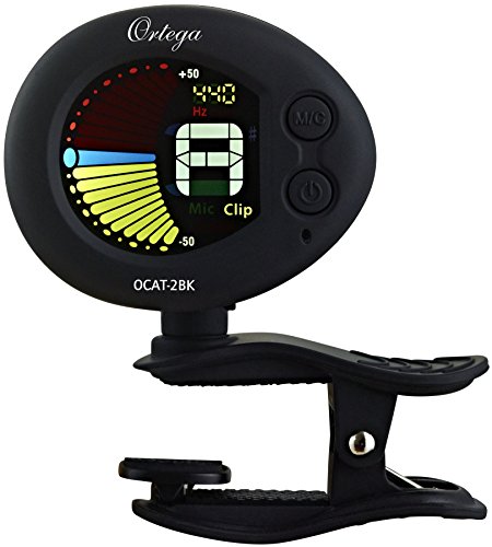 Ortega Ocat-2Bk - Accordatore Cromatico A Clip, Con Metronomo