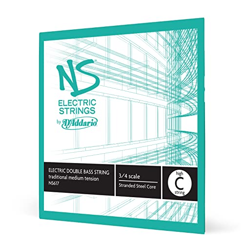 Corda Singola Do Soprano D'Addario Ns Traditional Per Contrabbasso Elettrico, Scala 3/4, Tensione Media