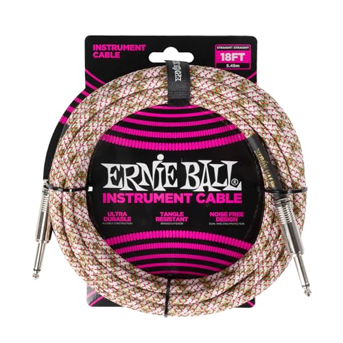 Ernie Ball Cavo Per Chitarra Intrecciato, Dritto/Dritto, 5,49 M - Emerald Argyle