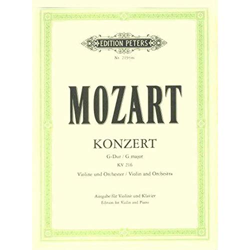W.A. Mozart: Violin Concerto No.3 In G K.216 (Violin/Piano). For Violino, Accompagnamento Di Pianoforte