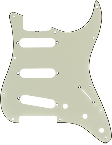 Fender® »Stratocaster® Pickguard - '60S Vintage-Style - 11-Hole - S/S/S« S/S/S« Battipenna Per Strat® - 3-Strati - 3X Single Coil - Colore: Mint Green