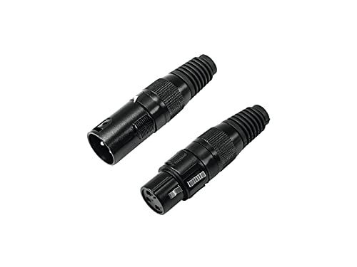 Omnitronic Xlr Connettore/Spinotto Set 3Pin Black Housing 5X