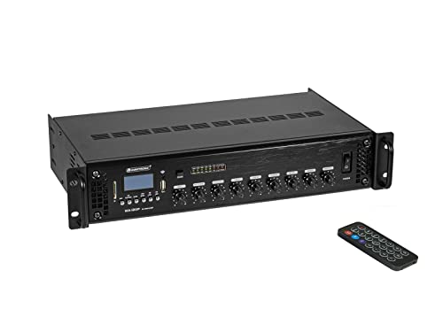 Omnitronic Ma-120P - Amplificatore Di Miscelazione Ela, Con Lettore Mp3 E Telecomando Ir, Bluetooth, 120 Watt