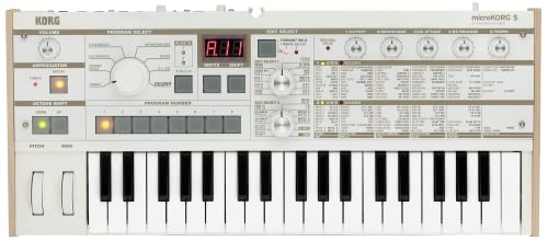Korg - Microkorg S, Sintetizzatore Modellazione Fisica Con Amplificazione Interna,37 Tasti Slim Con Velocity,Polifonia 4 Voci, Vocoder Con Microfono I