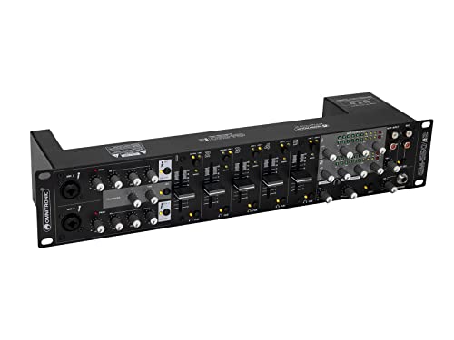 Omnitronic Em-550B Mk2 - Mixer Di Intrattenimento Multifunzione A 5+2 Canali, Colore: Nero