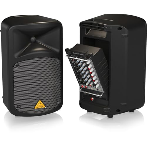 Behringer Eps500Mp3 Impianto Audio 2 Casse 500 Watt + Mixer 8 Canali Integrato Con Lettore Mp3/Usb E Wireless Ready