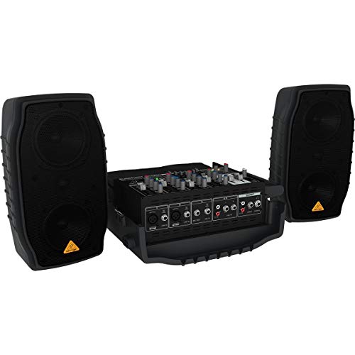 Behringer Ppa200 Sistema Portatile Compatto 5 Canali 150 Watt Casse + Mixer + Microfono +Cavi