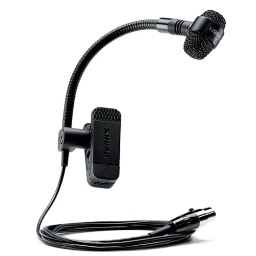 Shure Pga98H Tqg Microfono A Condensatore Con Braccetto A Collo D’Oca E Clip Per Strumenti, Con Connettore Ta4F Tqg Per L’Utilizzo Con Sistemi Wireles