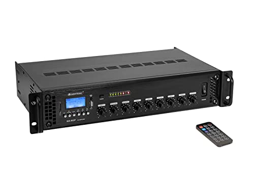 Omnitronic Ma-60P - Amplificatore Di Miscelazione Ela, Con Lettore Mp3 E Telecomando Ir, Bluetooth, 60 Watt