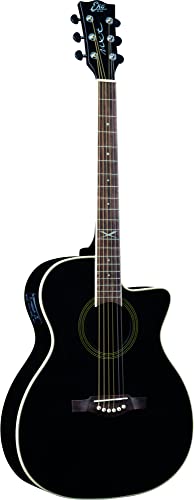 Eko Guitars - Nxt A100Ce See Through Black, Chitarra Acustica Top In Abete, Fasce E Fondo In Mogano, Tastiera In South American Roupanà, Dreadnought C