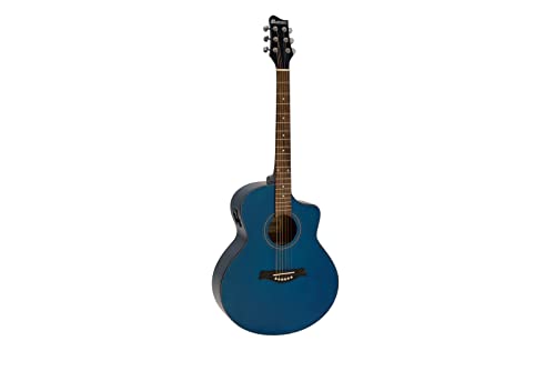 Dimavery Stw-50 - Chitarra Western Mini Jumbo, Colore: Blu