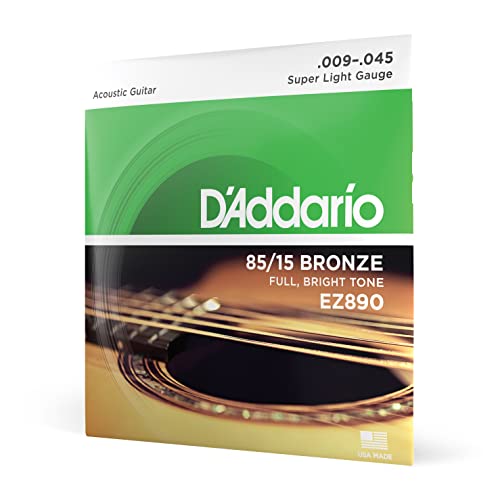 D'Addario Corde Chitarra Acustica | Corde Per Chitarra Acustica | Corde Acustica | Ez890 Set Corde Acustica Ez Great American, Bronzo, 9-45