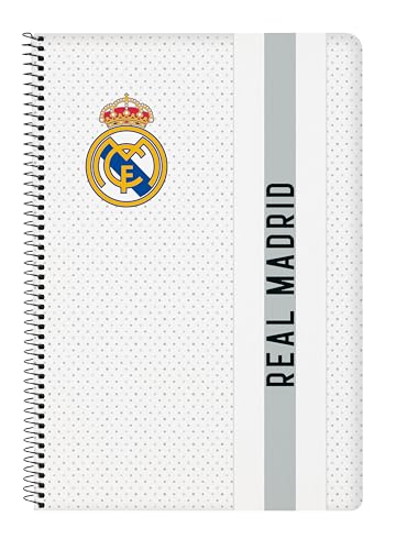 Safta Real Madrid 1ª Squadra 24/25 – Taccuino A Libro 80 Fogli Con Copertina Rigida 1Design, Ideale Per Bambini Di Diverse Età, Comodo E Versatile, 21
