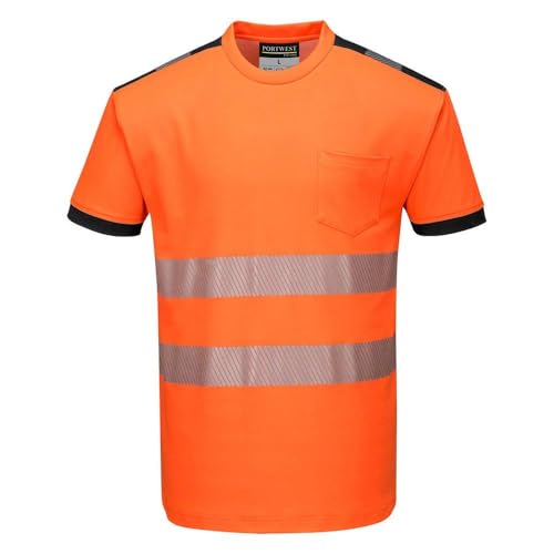 Portwest T181 T-Shirt Alta Visibilità, Vision, Arancione, 4Xl