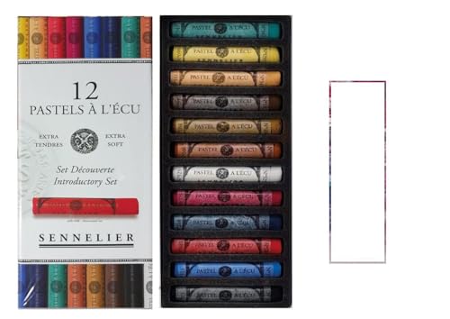 Sennelier Set Di Pastelli Secchi 12 Pastelli Morbidi In Ecu Extra Fine Fine Pastel Initiation - Qualità Artistica (Import Francia) Made In France