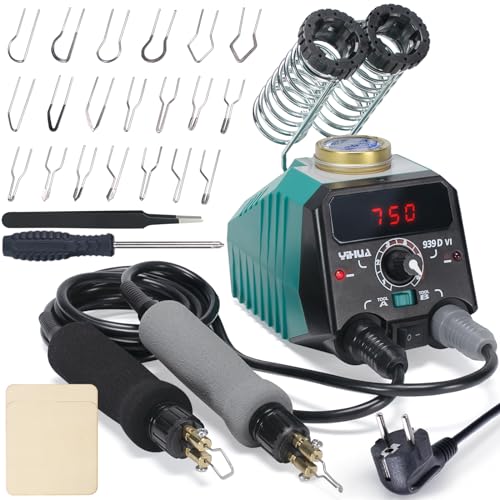 Yihua 939D-Vi Kit Bruciare Il Legno A Doppia Penna Con Display Con 20 Punte A Filo Penna Per Bruciare Il Legno Staccabile 2 Pezzi Di Legnostrumento Pe