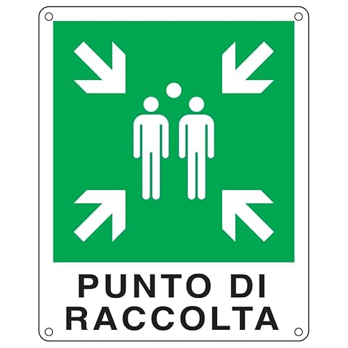 Cartello D'Emergenza 25X31 Cm Cartelli Segnalatori"Punto Di Raccolta"