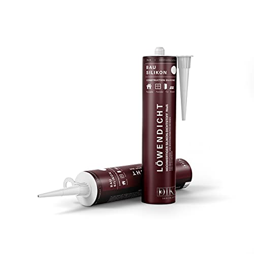 Silicone Bianco Per Interni Ed Esterni, Luce Di Leone, 310 Ml, Per Finestre Esterne, Impermeabile, Resistente Ai Raggi Uv (3, Bianco)