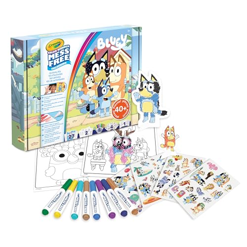 Crayola - Color Wonder, Activity Set 40+ Pezzi, Con Pagine Da Colorare, Pennarelli Senza Macchia, Adesivi, Personaggi Pop-Up, Bluey, Attività Creativa