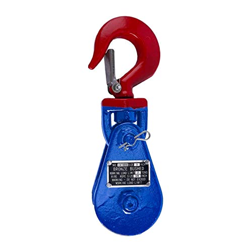 Freetec 2 Tonnellate Snatch Blocco Argano Con Giunto Girevole Hook Strumento Corda Ruolo Fesseln Pulley Lif Per 5/16" A 3/8 Fune Metallica