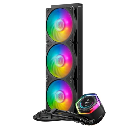 Cooler Master Masterliquid 360 Ion Cpu Cooler Liquid - Display Lcd 2,1", Raffreddamento Ad Acqua Aio, Pompa Doppia Camera Gen X, Ventole Mobius 120P A