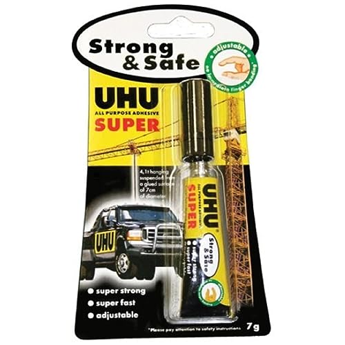Uhu Colla Super Colla, Correggibile, Super Forte, Inodore, In Tubetto Da 7 G