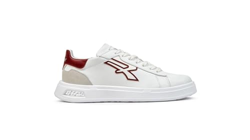 U-Power Urban Lifestyle Lilas, Scarpe Sportive E Casual Bianche, Rosse E Beige In Morbida Pelle. Sneakers Basse Con Suola Antiscivolo Con Inserto Infi