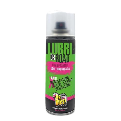 Dr. Bike Lubri Off Road 200Ml. Superlubrificante Catene Bici E Parti Meccaniche. Dissolve Olii Grassi. Olio Catena Per Uso Fuori Strada. Lubrificante