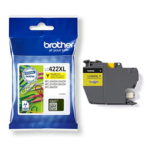 Brother Lc422Xly Cartuccia Inkjet Originale, Fino A 1500 Pagine, Per Stampanti Mfcj5340Dw, Mfcj5740Dw, Mfcj6540Dw, Mfcj6940Dw, Giallo