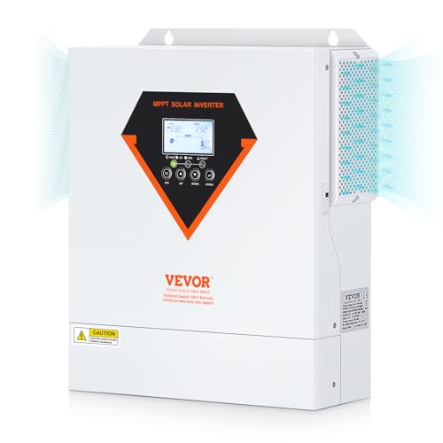 Vevor Inverter Ibrido Da 3500W Convertitore Sole Ibrido 230V Ca Onda Sinusoidale Pura Off-Grid Con Regolatore Di Carica Solare Mppt 60A Integrato, Inv