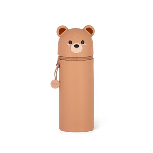 Legami - Astuccio 2 In 1 In Morbido Silicone - Kawaii, Astuccio Scuola A Forma Di Teddy Bear, Portapenne Da Tavolo, Con Cerniera, In Silicone, Astucci