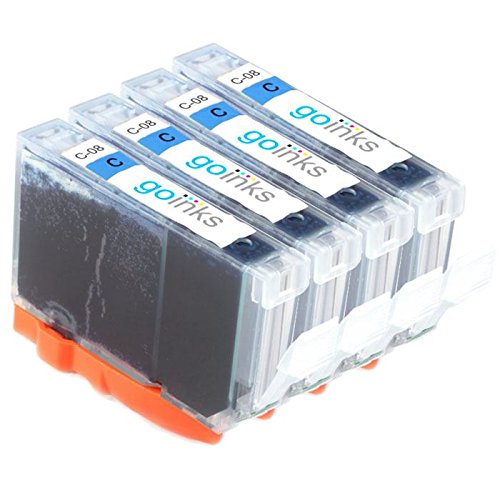 4 Go Inks Cartucce Di Inchiostro Ciano Per Sostituire Cli-8C Compatibile/Non Oem Per Stampanti Pixma & Pixus