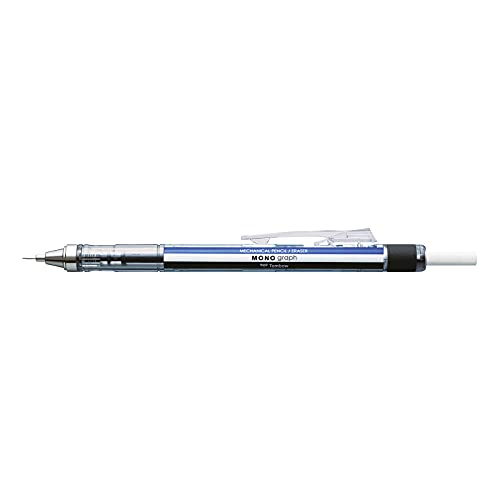 Tombow Sh-Mg Mono Graph - Portamine Con Punta In Metallo, Bianco/Blu/Nero