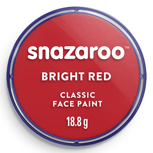 Snazaroo - Pittura Per Viso E Corpo, Trucchi Da Viso Per Travestimenti, Per Bambini E Adulti, 18Ml, Colore Rosso Brillante