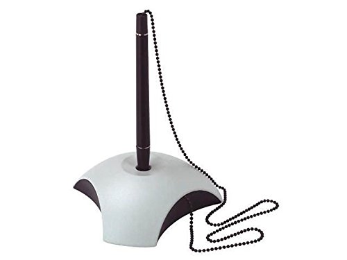 Han Delta - Penna Con Supporto E Catena, 59 X 150 X 59 Mm Grigio Chiaro / Nero