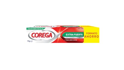 Corega, Crema Fissante Per Protesi Dentaria, Extra Forte Tutto Il Giorno, Aroma Di Menta Fresca, 70 G
