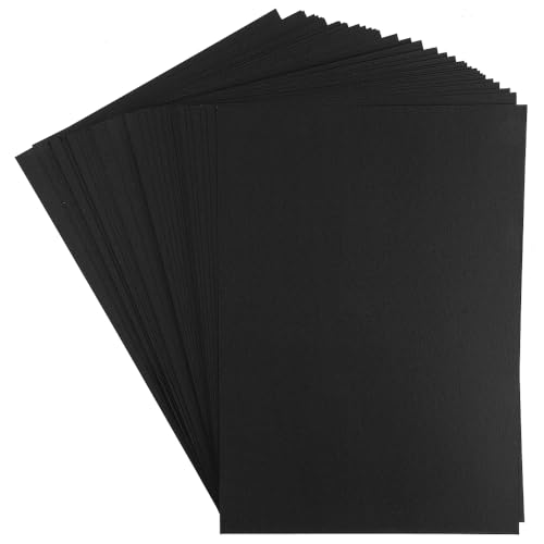 Cartoncino Colorato, Cartoncino Fotografico, Formato Din A4, 220 G/M², 50 Pezzi, Colore Nero