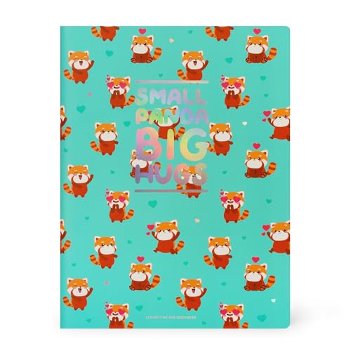 Legami - Quaderno A Righe Large - Formato Pagina B5, Quaderno Grande Con Rigatura, Carta Fsc Certificata, 18,5 X 24,8 Cm, Tema Red Panda