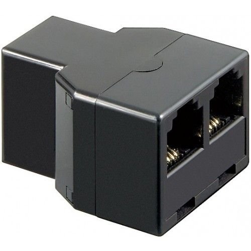 Cablepelado - Splitter Telefonico 6P4C Rj11, Adattatore Doppio Rj11, Nero