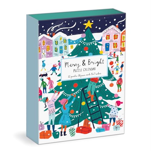 Louise Cunningham Merry And Bright 12 Days Of Christmas Advent Puzzle Calendar