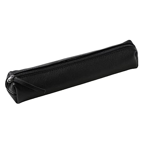 Clairefontaine 410001C - Astuccio Piccolo Slim In Vero Cuoio Di Agnello, Nero