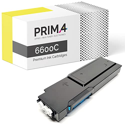 Prima4 - 106R02229 Ciano Toner Compatibile Con Stampanti Xerox Phaser 6600 Dn, 6600 Dnm, 6600 N, 6600 Series, Workcentre 6605 Dn, 6605 Dnm, 6605 N, 66