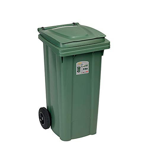 Bidone Carrello 120 Lt S/P Verde Felce