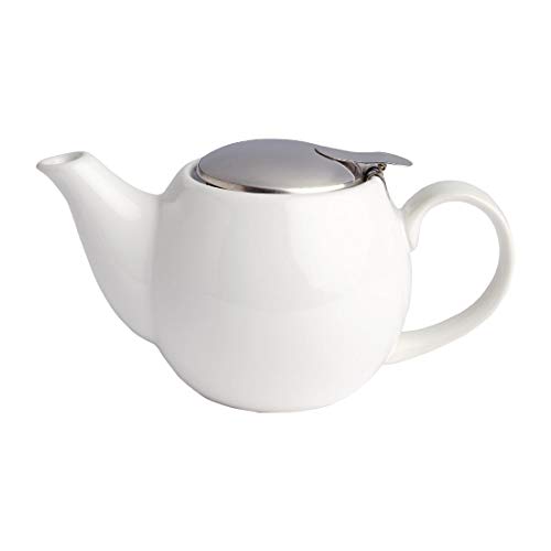 1 X Olympia Cafe Teiera Bianca 510 Ml 510,3 Gram Ristorante Catering Tea