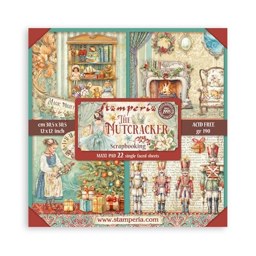 Stamperia - Scrapbook Paper Pad For Scrapbooking, Albums, Card Making, Bullet Journalling And More, Acid Free, Single Face, Perfect For Hobbies, Craft
