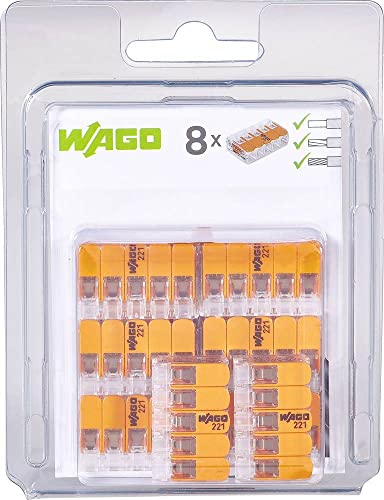 Wago Terminali Di Collegamento 221-415 | 5 Poli, Fino A 4 Mm², Connettori Per Cavi Compact Con Leva Per Tutti I Tipi Di Conduttori In Tutto Il Mondo,