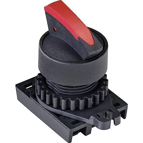 Tru Components Tc-9860116 S2Srn-S3Ar - Interruttore Selettore A Barra, 1 X 90°, Colore: Rosso