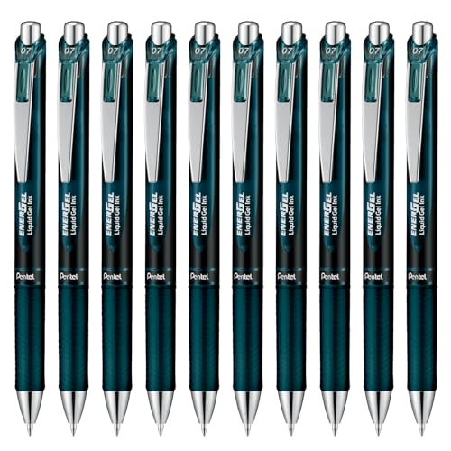 Pentel Energel Xm Bl77A2 - Penna Gel Con Meccanismo A Stampa, 12 Pz, Colore: Nero Indaco