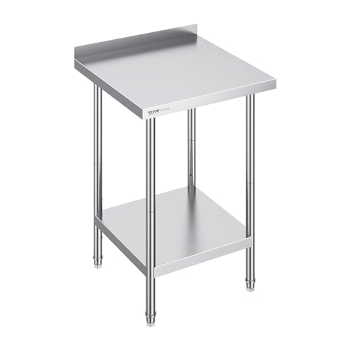 Vevor Tavolo Da Lavoro In Acciaio Inossidabile 610 X 610 X 914 Mm Tavolo Da Lavoro Commerciale Per Preparazione Degli Alimenti, Tavolo Da Lavoro In Me